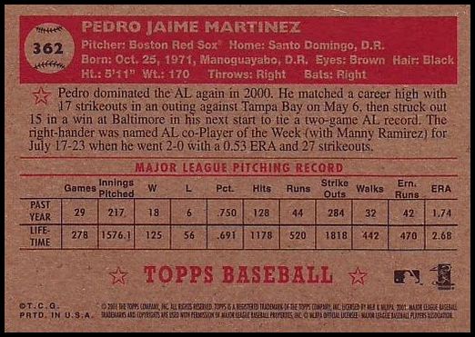 2001 Topps Heritage